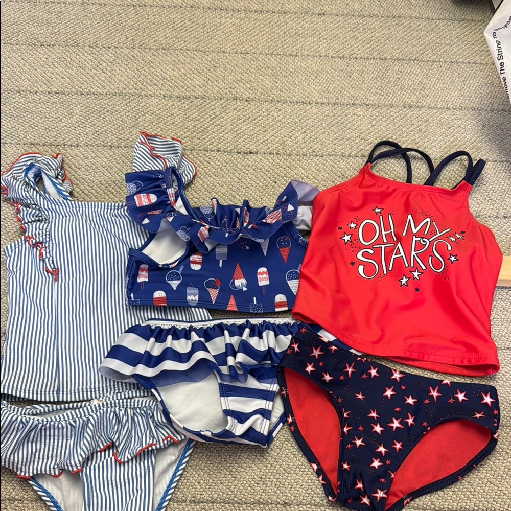 Colorful Kids' Swimwear Set cat and Jack sizes 5 and 6